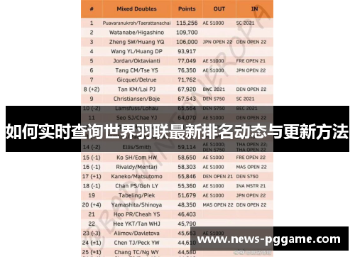如何实时查询世界羽联最新排名动态与更新方法